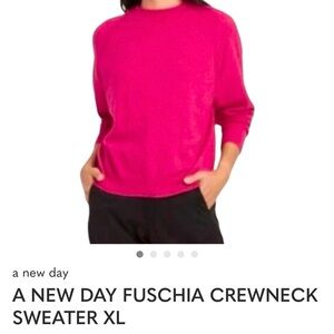 A New Day Fuschia Crewneck Sweater XL